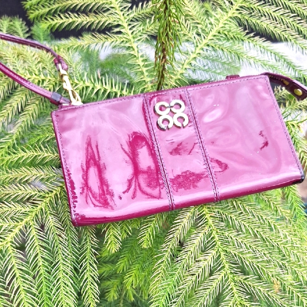 Coach Red Glossy Wristlet Clutch